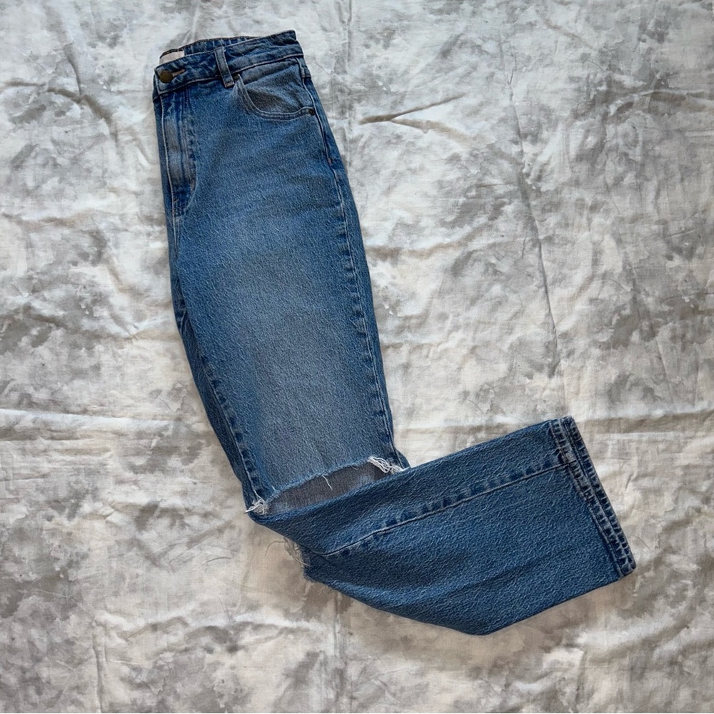 Rolla’s Original High-Rise Straight Brad Worn Jeans